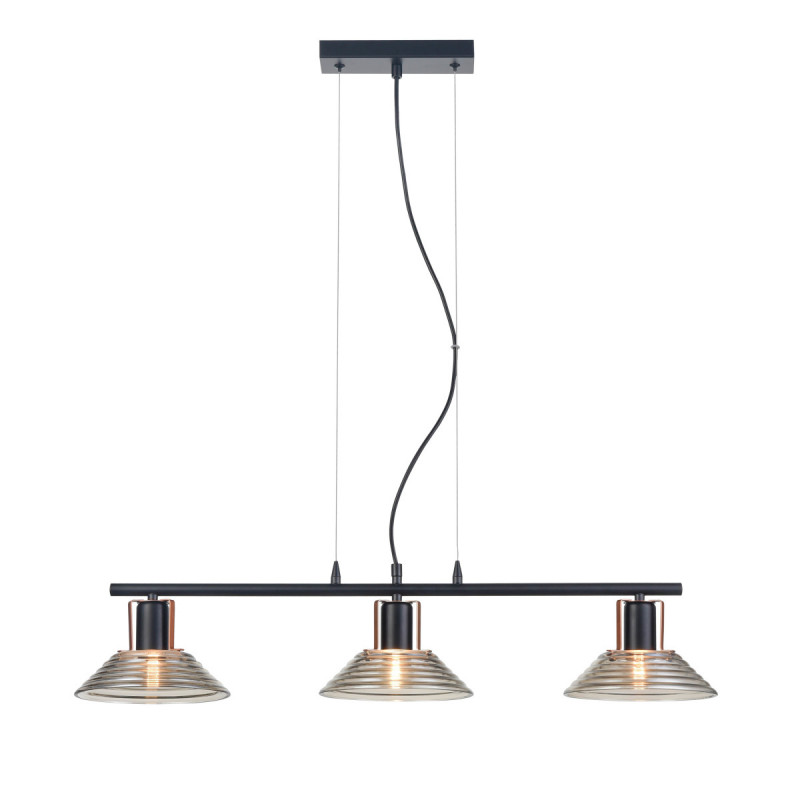 Подвесной светильник 19*79*95 см, 3*E27 черный, медь Vele Luce Intrigo VL5822P03