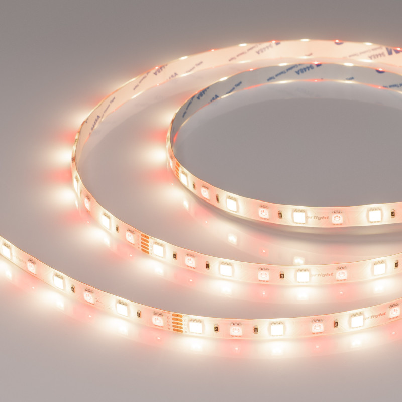 Лента RTW-SE-B60-10mm 24V RGBW-Day (14.4 W/m, IP65, 5060, 5m) (Arlight, Открытый) 034154. Цена указана за 5 метров. Продается кратно 5 метрам.