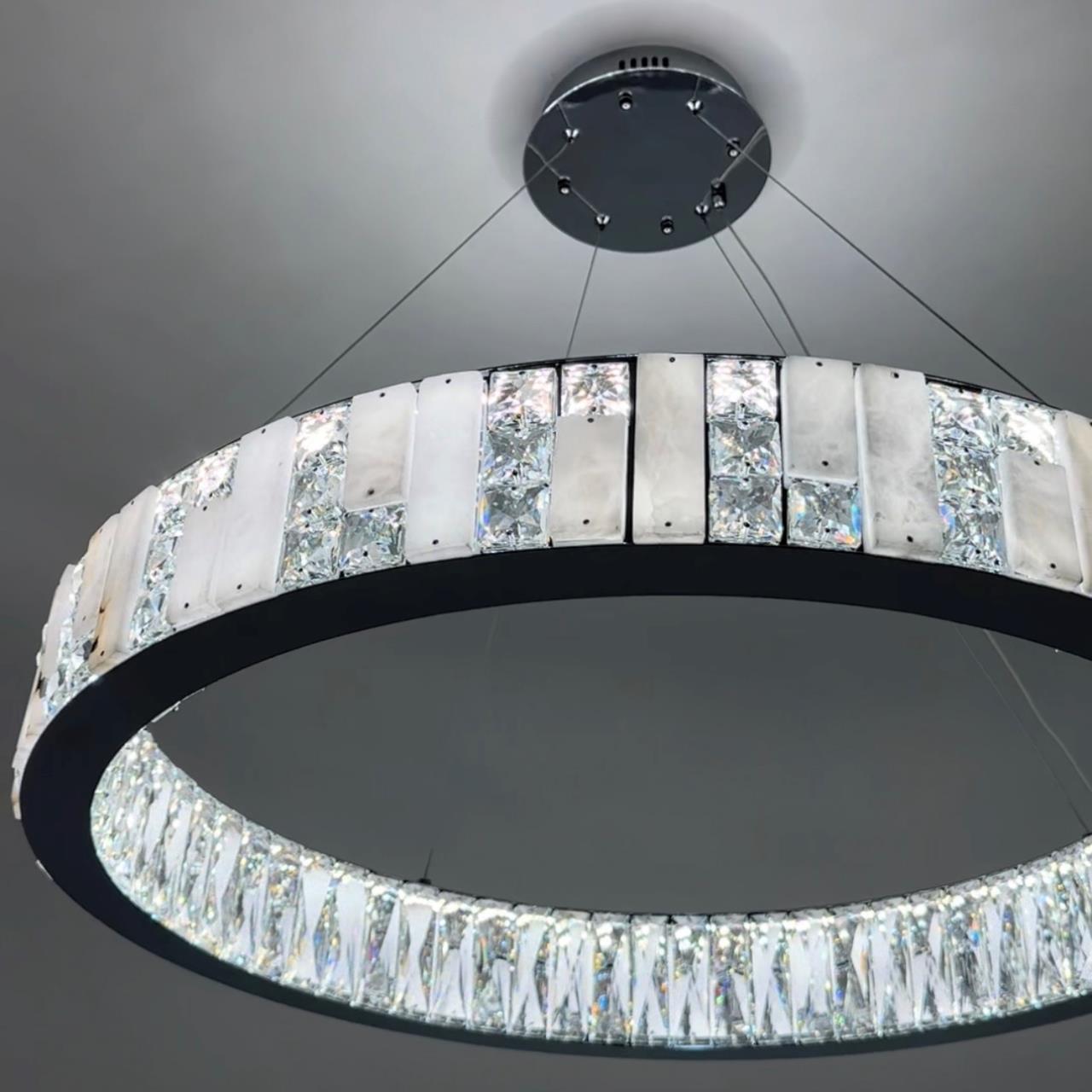 Подвесная люстра 80x50см, LED, 45Вт, 3000 / 6000K, Modelux ML.6985.800P CR Хром