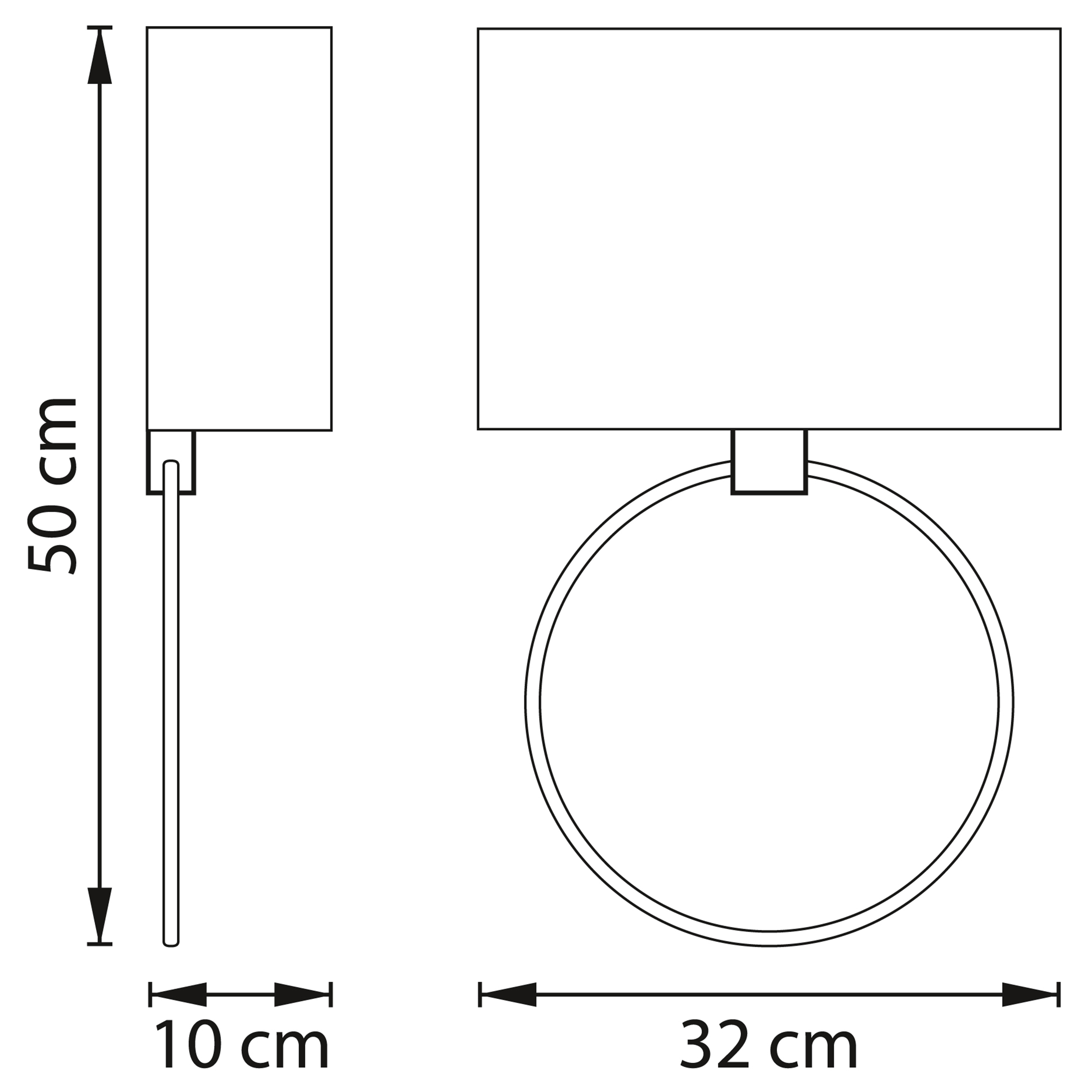 Бра 1*32 см, 2*E14*12W, Золото Lightstar Regolo 713623