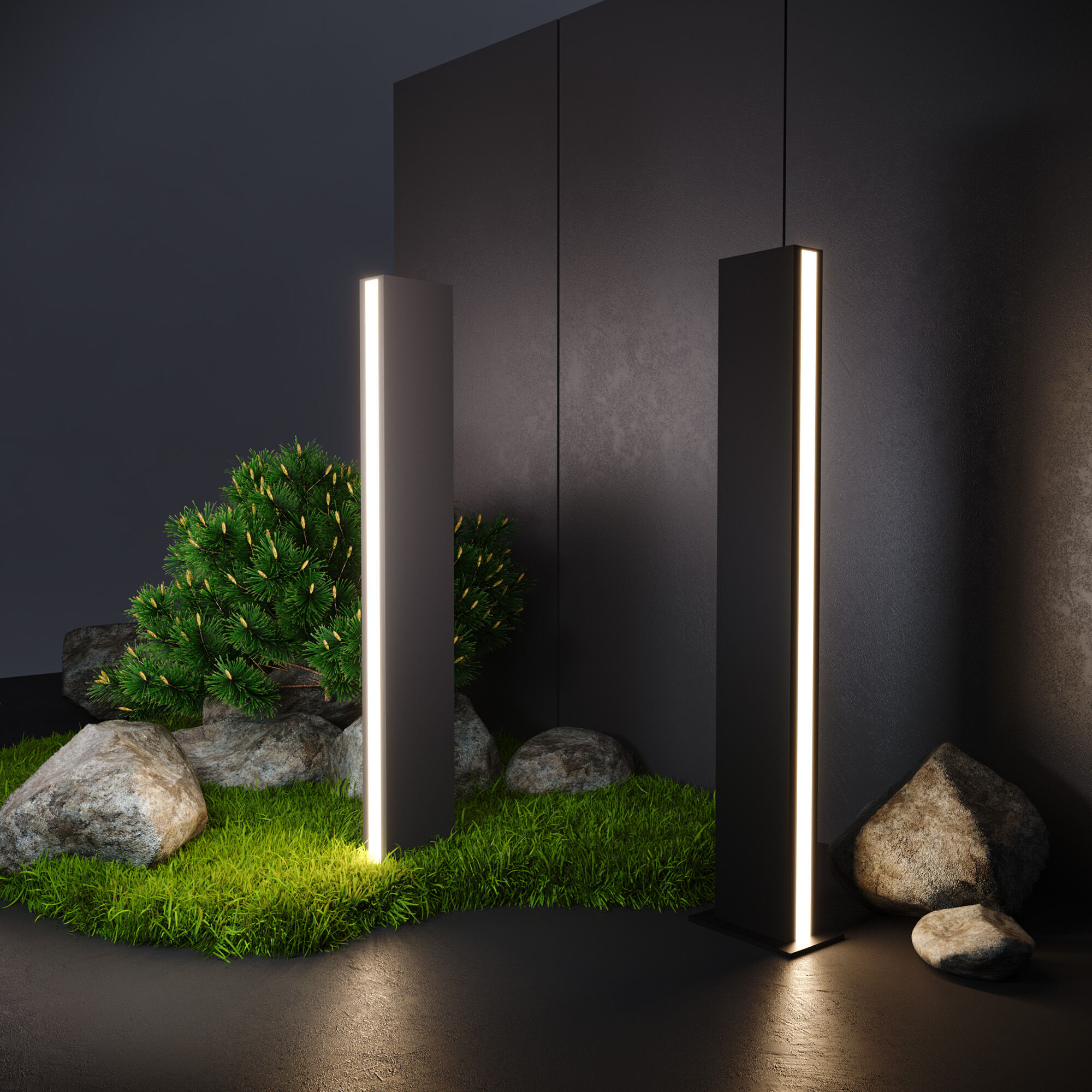 Ландшафтный светодиодный светильник Flat IP54 1538 TECHNO LED черный Elektrostandard