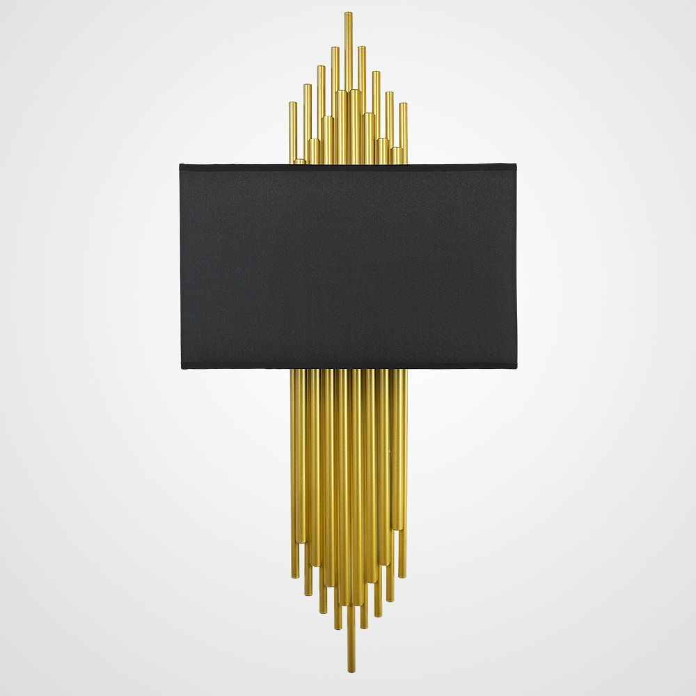 Бра Sohne CG 90-0009 FIORE Black H75 W32 32*32*75 см, 2*E14*40W, 3000K, ImperiumLoft 44.29, Золотистый