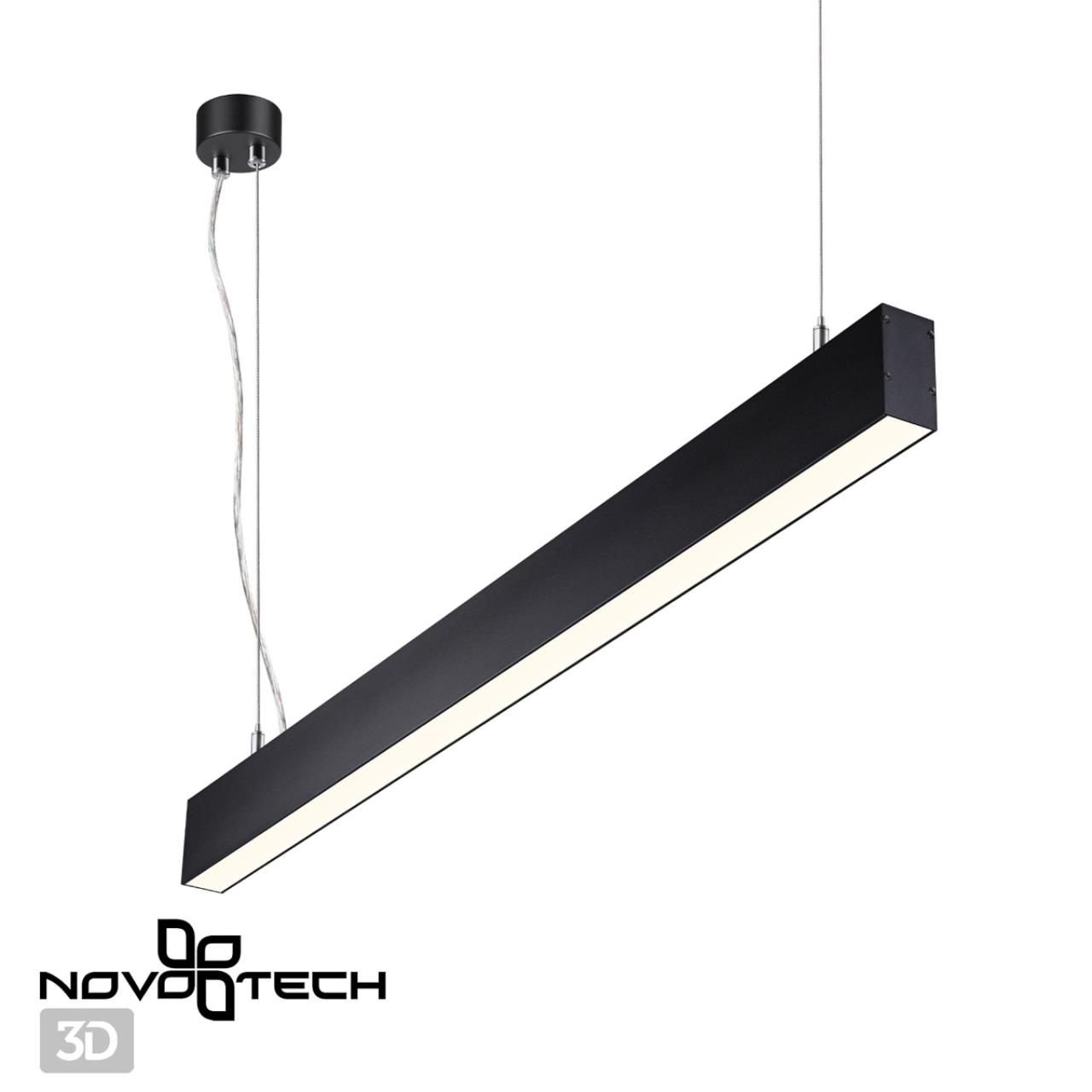 Светодиодный светильник 90 см, 42W, 4000K, Novotech Iter 358880, черный