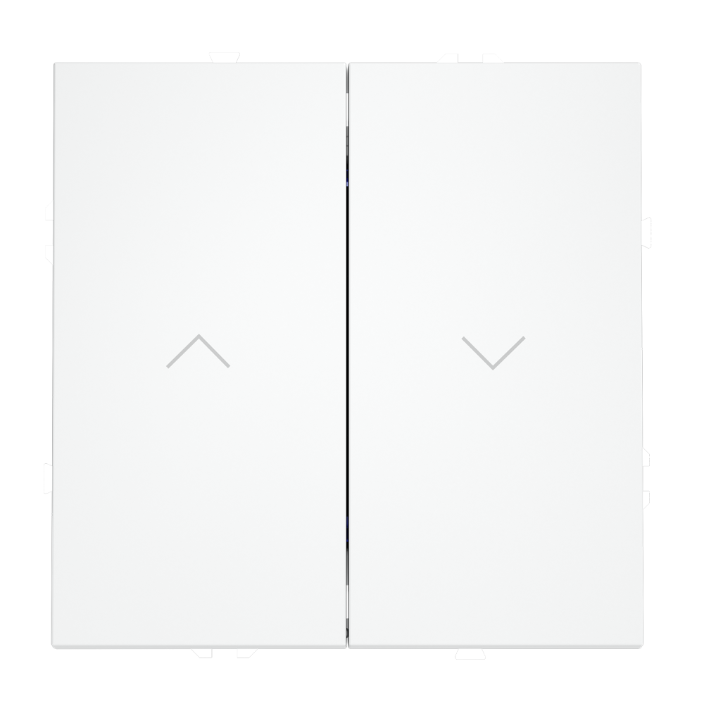 Выключатель встраиваемый для жалюзи 10А, белый матовый Voltum S70 VLS020702, Пластик Soft touch