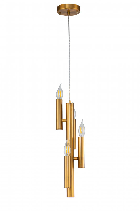 Светильник подвесной 14*14*165 см, 4*E14 60W Бронза Stilfort Leonardo 2156/05/04P