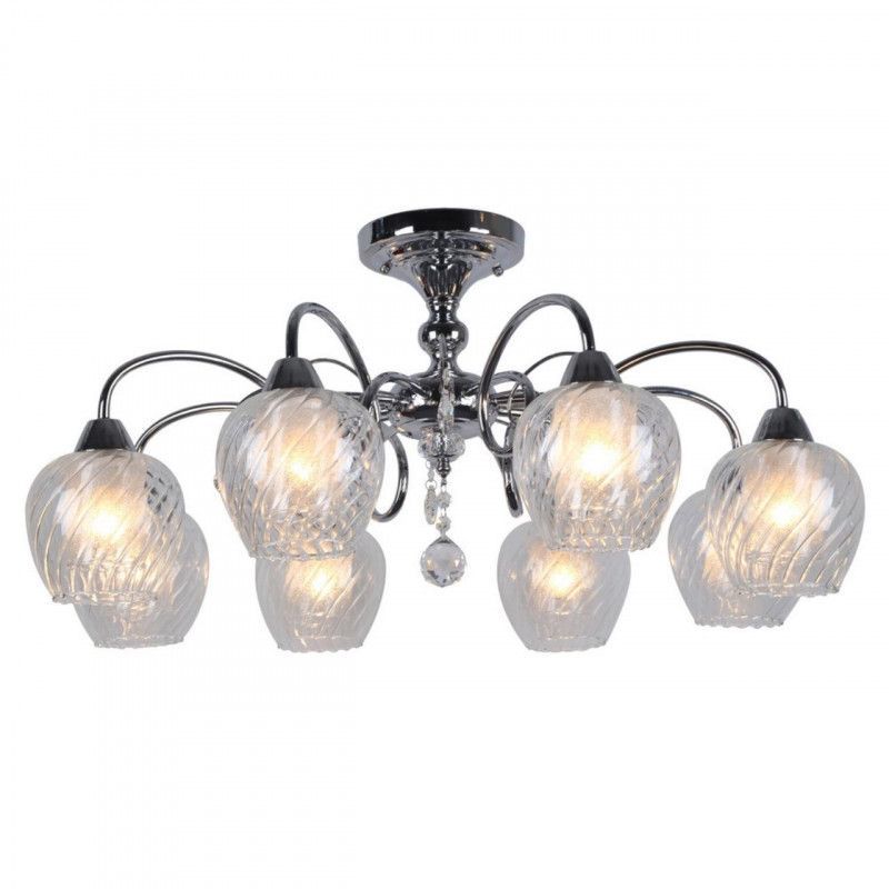 Люстра 73*33,5 см, 8*E14, 40W, Omnilux Omnilux 536 OML-53607-08, хром