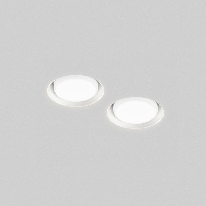Встраиваемый светильник 12,8*12,8*-3,5 см, 1*GX53*12W, K, Lightstar Tensio 212100, белый