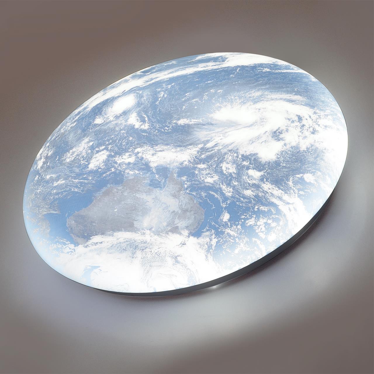 Cветильник 38*8 см, LED 48W, 4000 К, IP43, белый/синий, пластик Sonex Space, 3085/DL