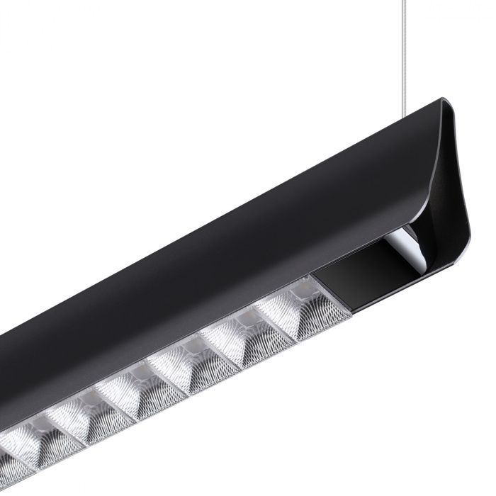 Светильник подвесной диммир. со сменой цв. температуры (управл. - пульт ДУ или прилож. Smart Life) 119*3,1*208,3- см, 1*LED*36WW, 3000-5700K, Novotech Iter NOV359550, черный