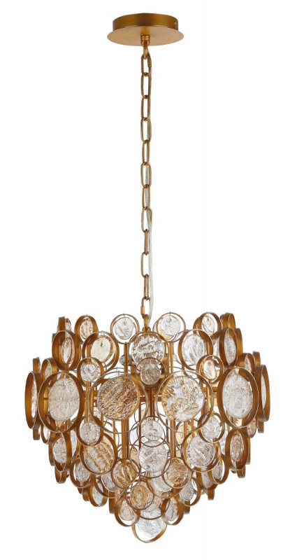 Светильник подвесной 46 см, Crystal Lux DESEO SP6 D460 GOLD Золото матовое