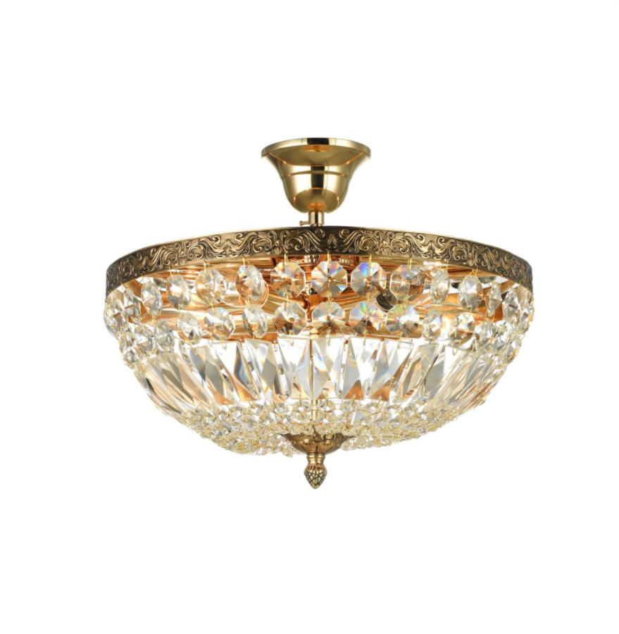 Потолочный светильник Maytoni Tiara DIA500-CL-30-05-G, золото, диаметр 37 см
