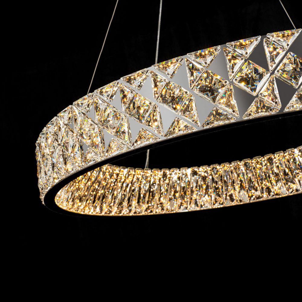 Люстра *80*10 см, LED*89W, 3000-6000K, Modelux  ML.335.800 CR, Хром