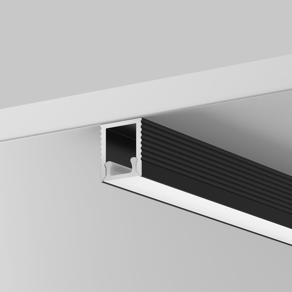 Алюминиевый профиль накладной 8x9 (Черный, 2 м), ALM-0809-B-2M 631002, 200*1*1 см, Maytoni  631002, Черный