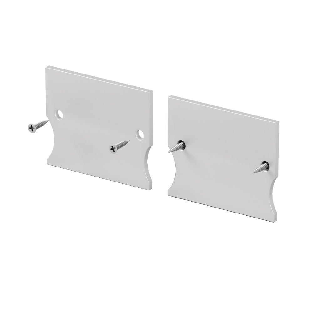 Комплект заглушек (для профиля 41×51) 2 шт., ALM-4151-EC 642057, *2*2 см, Maytoni Led Strip 642057, Серебро