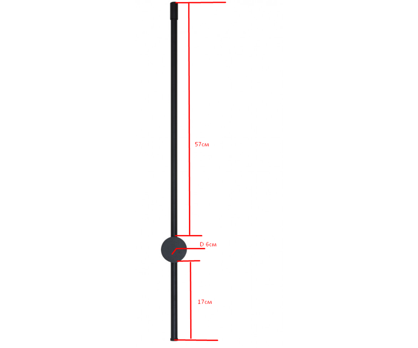 Бра 80 см Kink Light Локи, LED 16W (4000K), черный, 08423-80,19(4000K)
