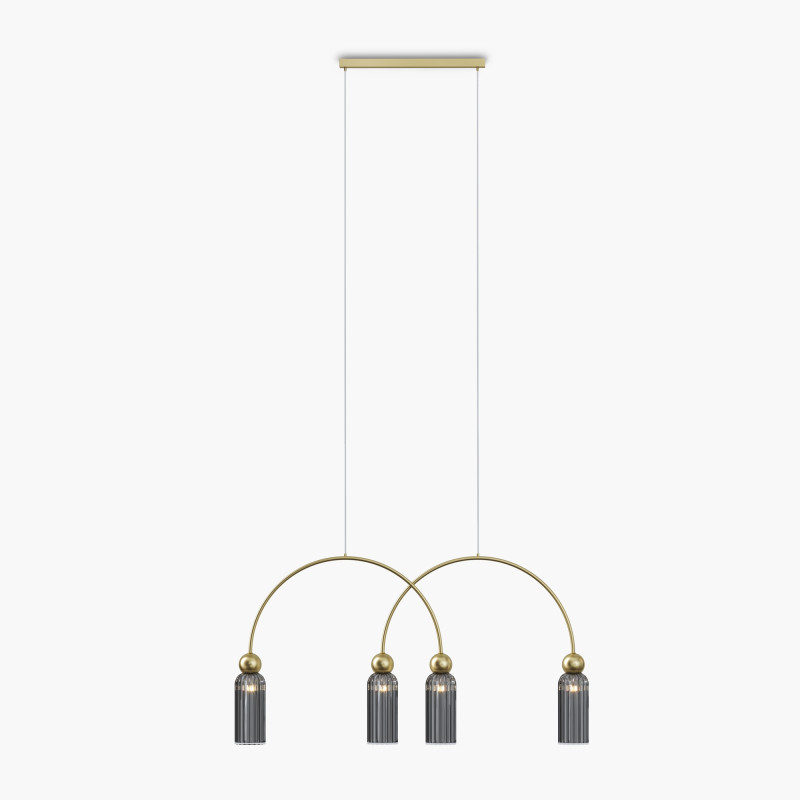 Подвесной светильник 110*10*362,5 см, 4*E14, 160W, Maytoni ANTIC MOD302PL-04GR золото матовое