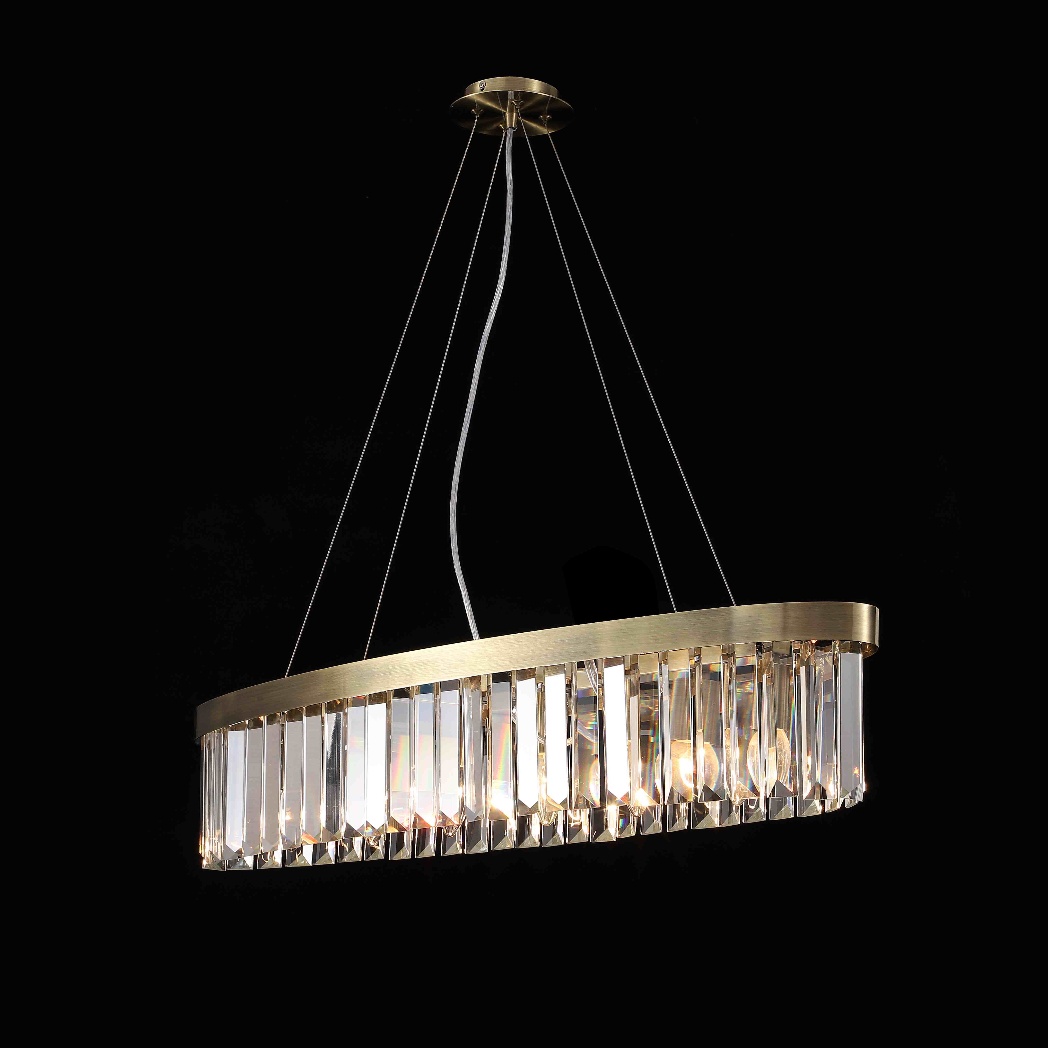Люстра 900*200*170, 6*E14, 40W NewRgy Cristallo G15-L900*W200*H170 BRONZE, Бронза