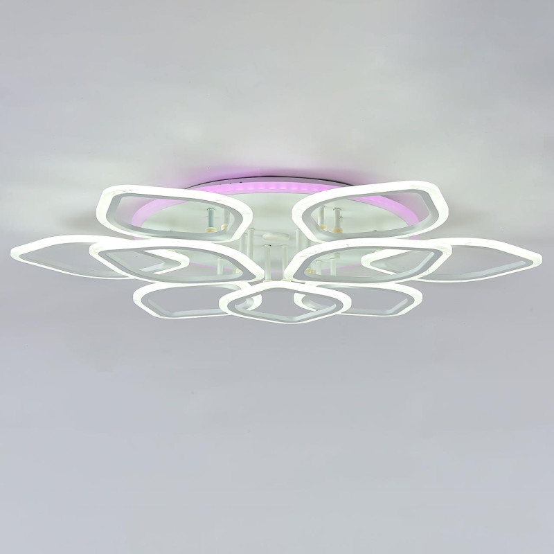 Люстра потолочная Citilux Ромби Смарт CL236A190E, 105W LED, 3000-5500K, диаметр 91 см, белый
