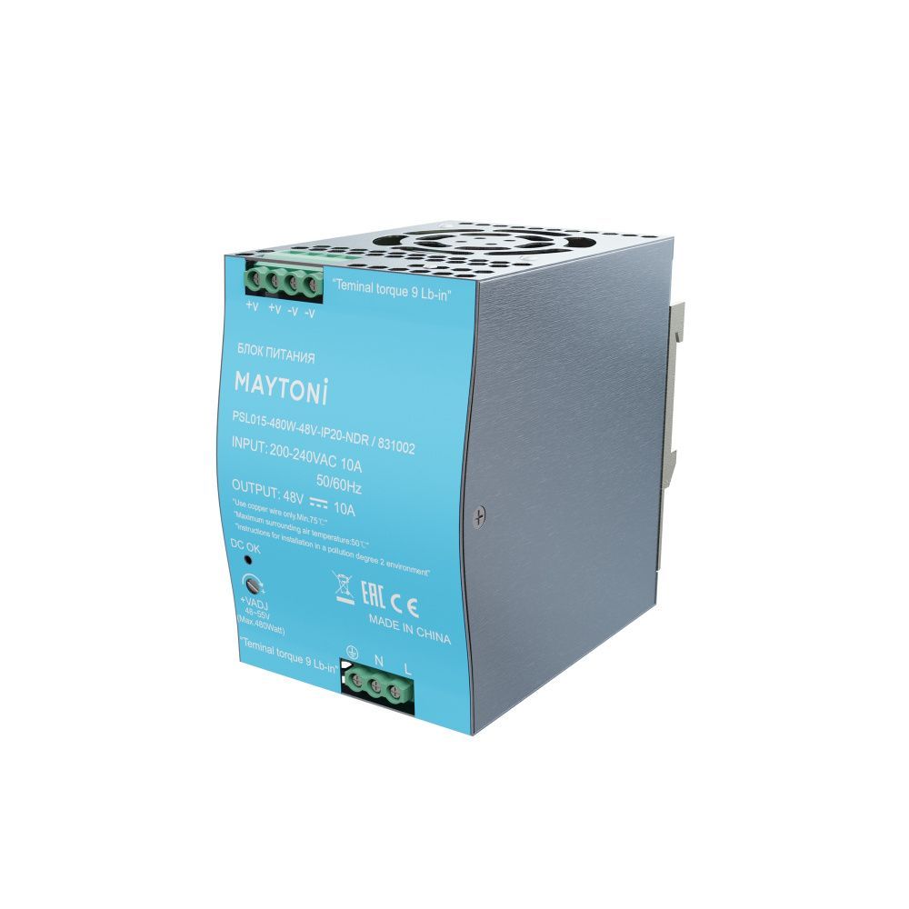 Блок питания 48V, 480W к светодиодной ленте Led Strip 831002 8,6*12,5*-11,4 см, Maytoni 831002, Серебро