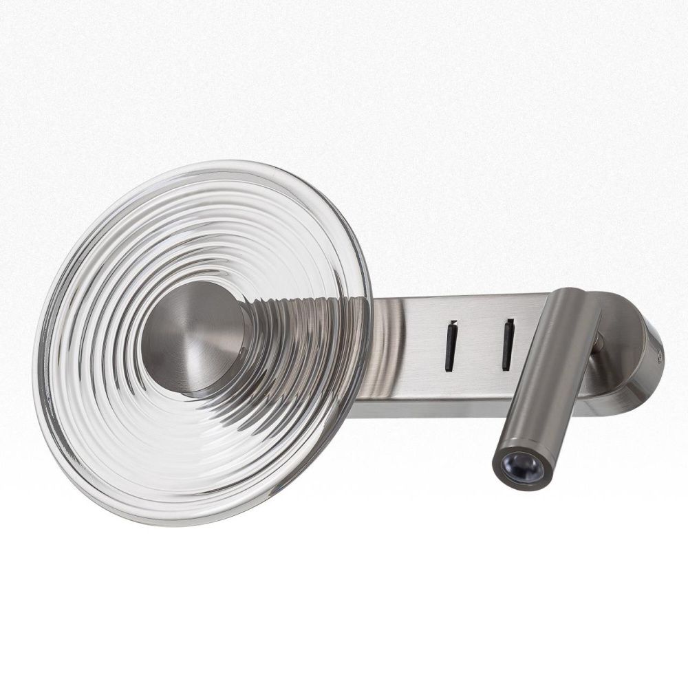 Бра 33 см, 10W, 3000K, Citilux CORTA CL245031, матовый хром