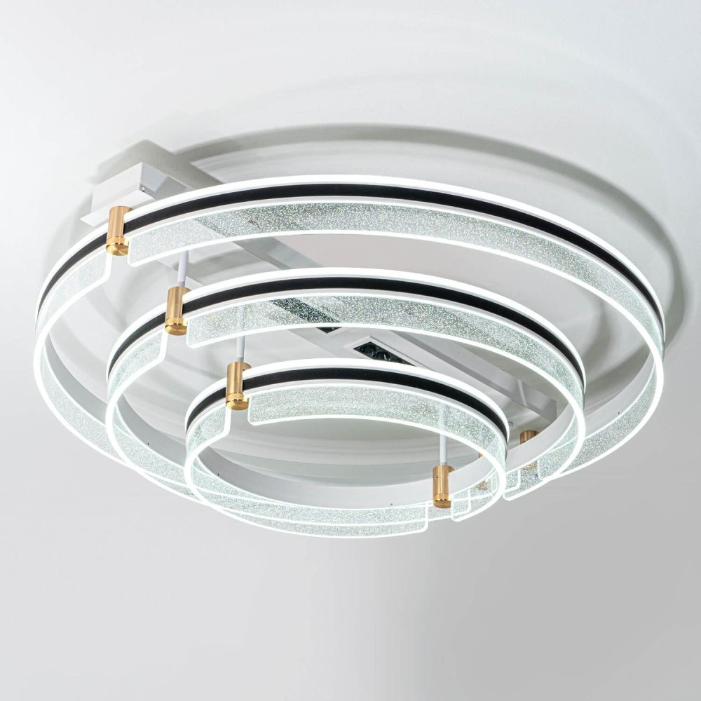 Потолочный светильник *80*25- см, *LED*265W, 3000-6000K, MODELIGHT  MDL.1059.830CL WH, Черный, Золото, Белый