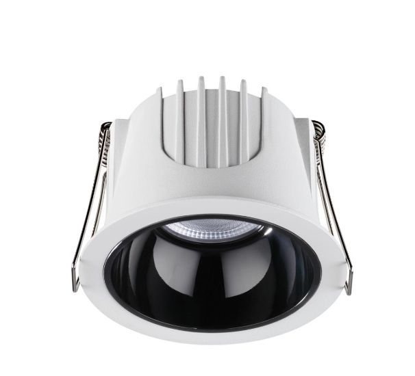 Встраиваемый светильник 9 см, 10W, 4000K, NovoTech SPOT KNOF 358691, белый-черный