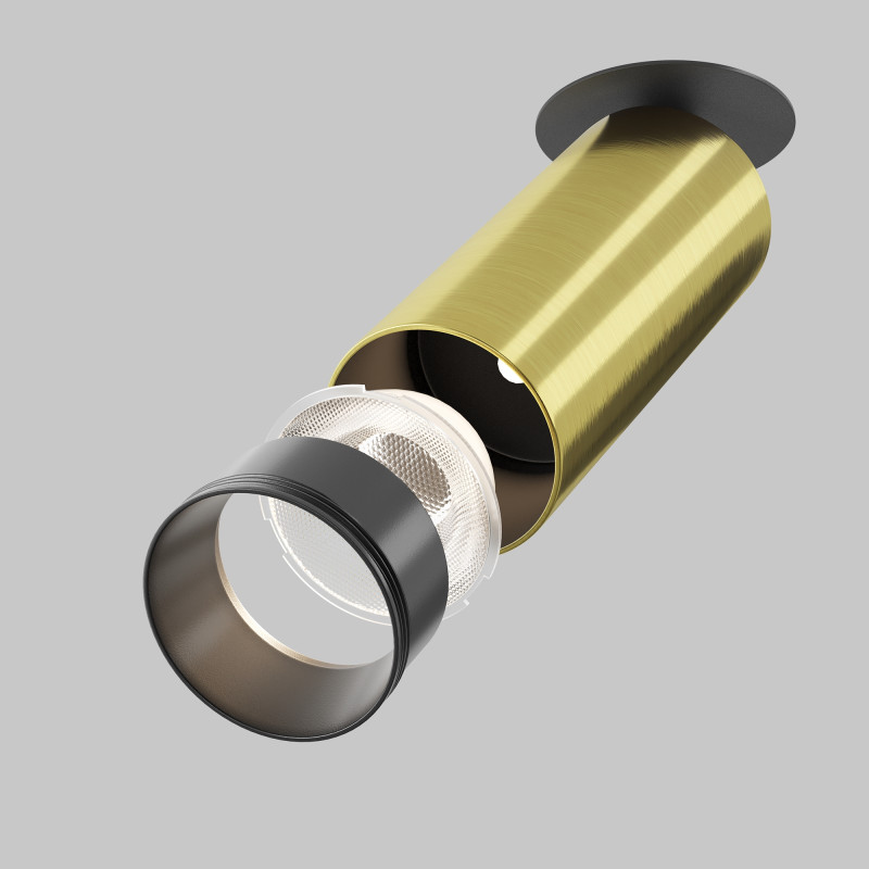 Спот 5,2*5,2*15,8 см, LED, 12W, 3000К, Maytoni Technical FOCUS LED C053CL-L12W3K-W-BS латунный