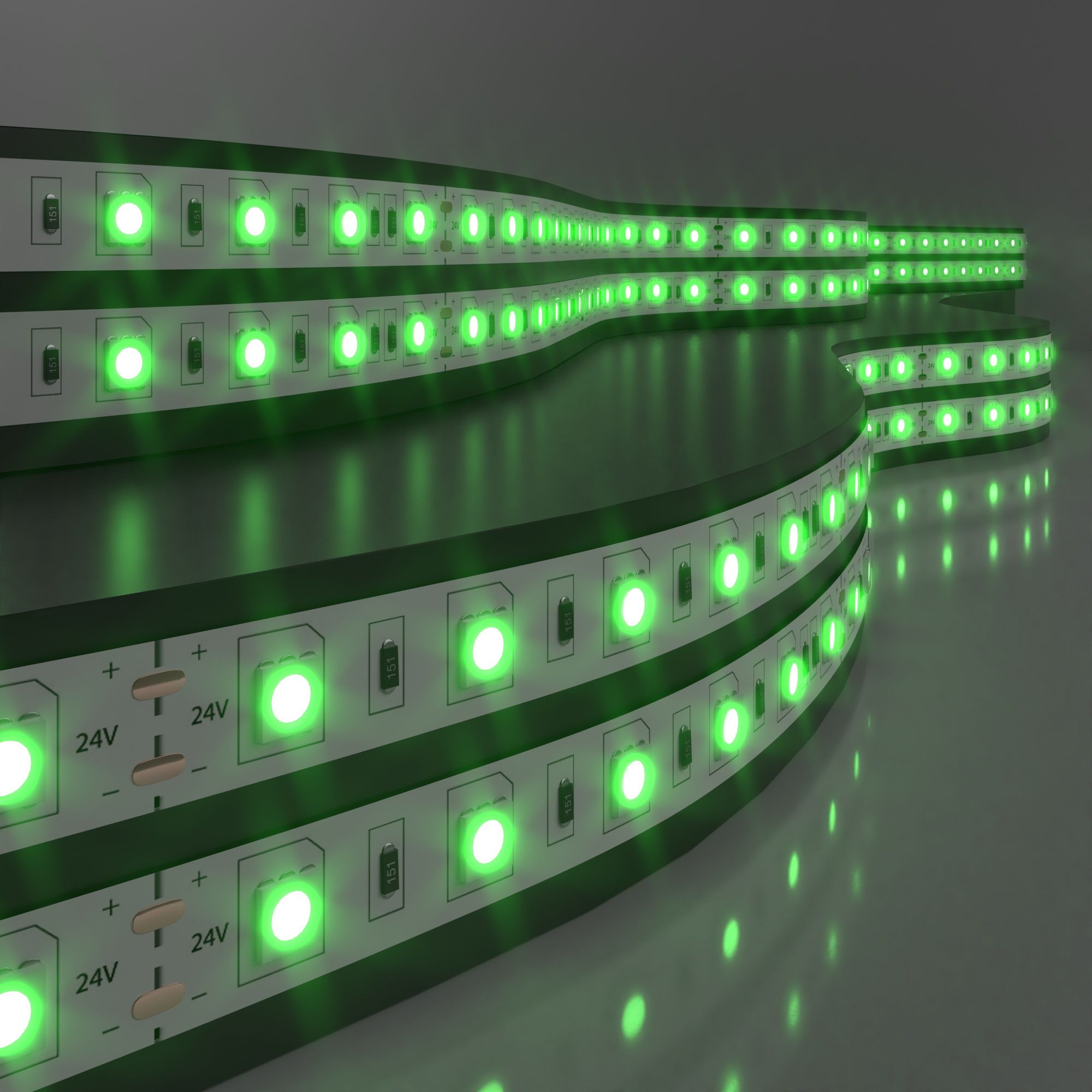 Светодиодная лента Лента светодиодная 24V 14,4W 60Led 5050 IP20 зелёный, 5м Elektrostandard