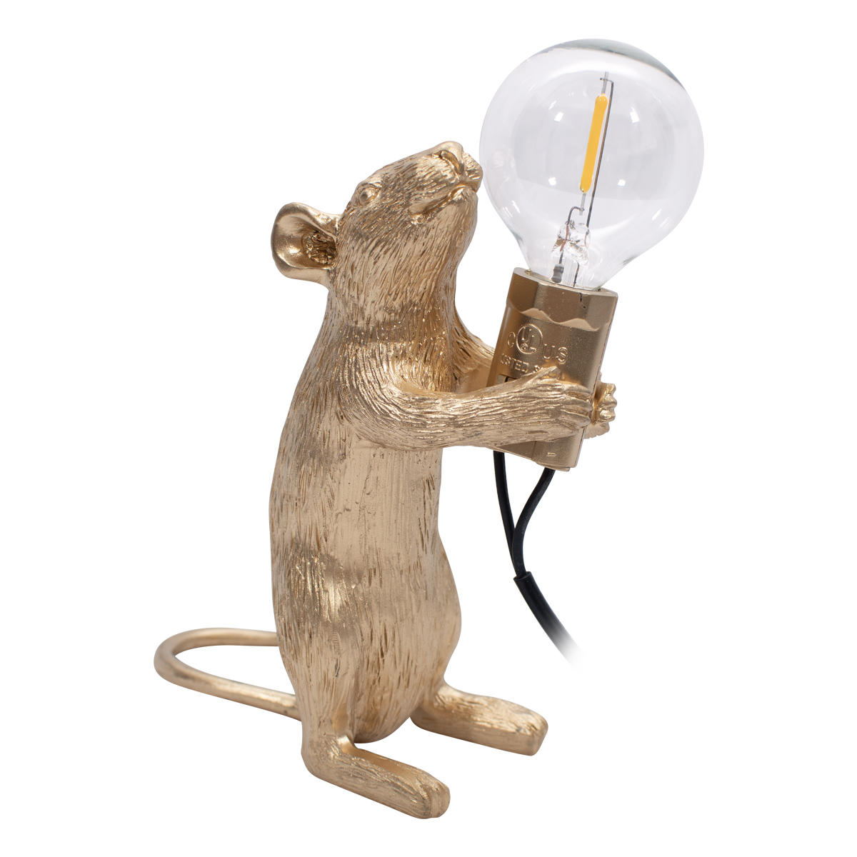 Настольная лампа 11*17*17 см, 1*E12*40W LOFT IT Mouse 10313 Gold золото