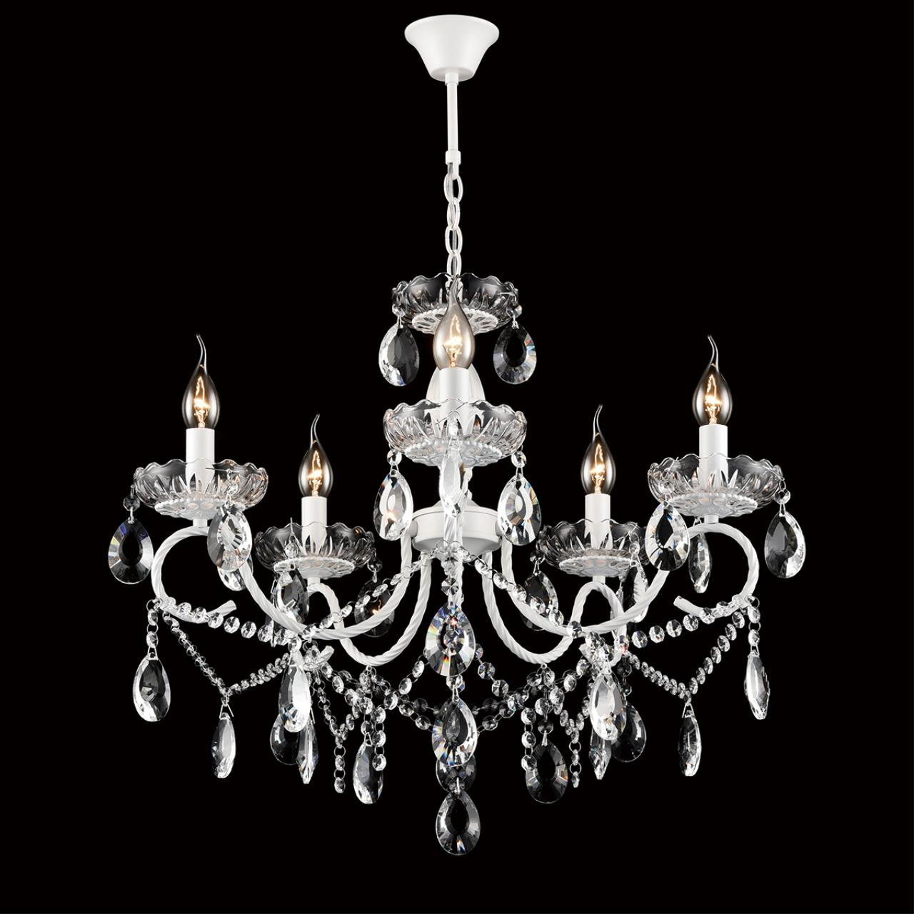 Люстра 60*79,5 см, 5*E14 Lumion Snow 8189/5 белый