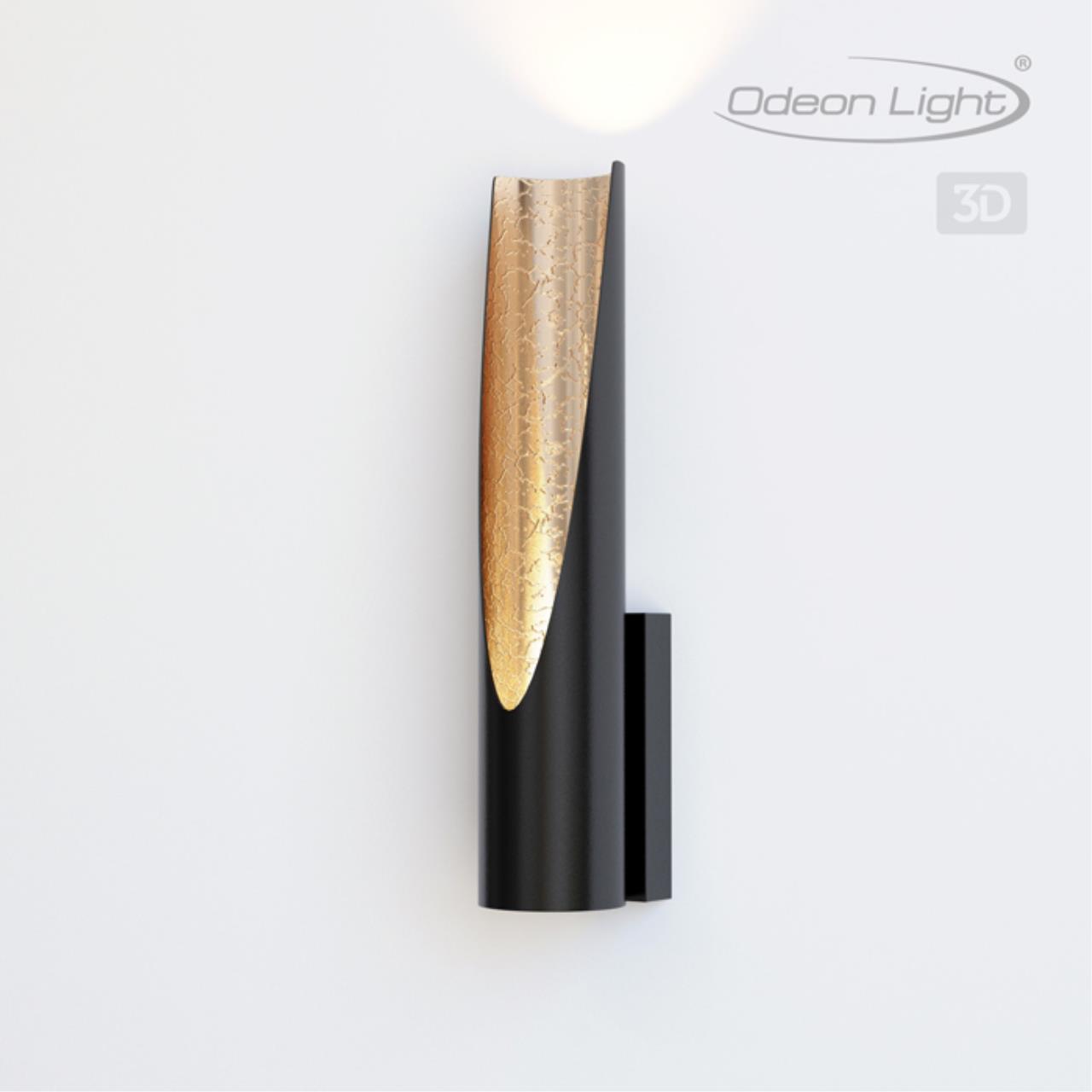 Бра 10*6*30 см, 1 LED*8W, 3000 К, Odeon Light Whitney, черный 6671/8WL