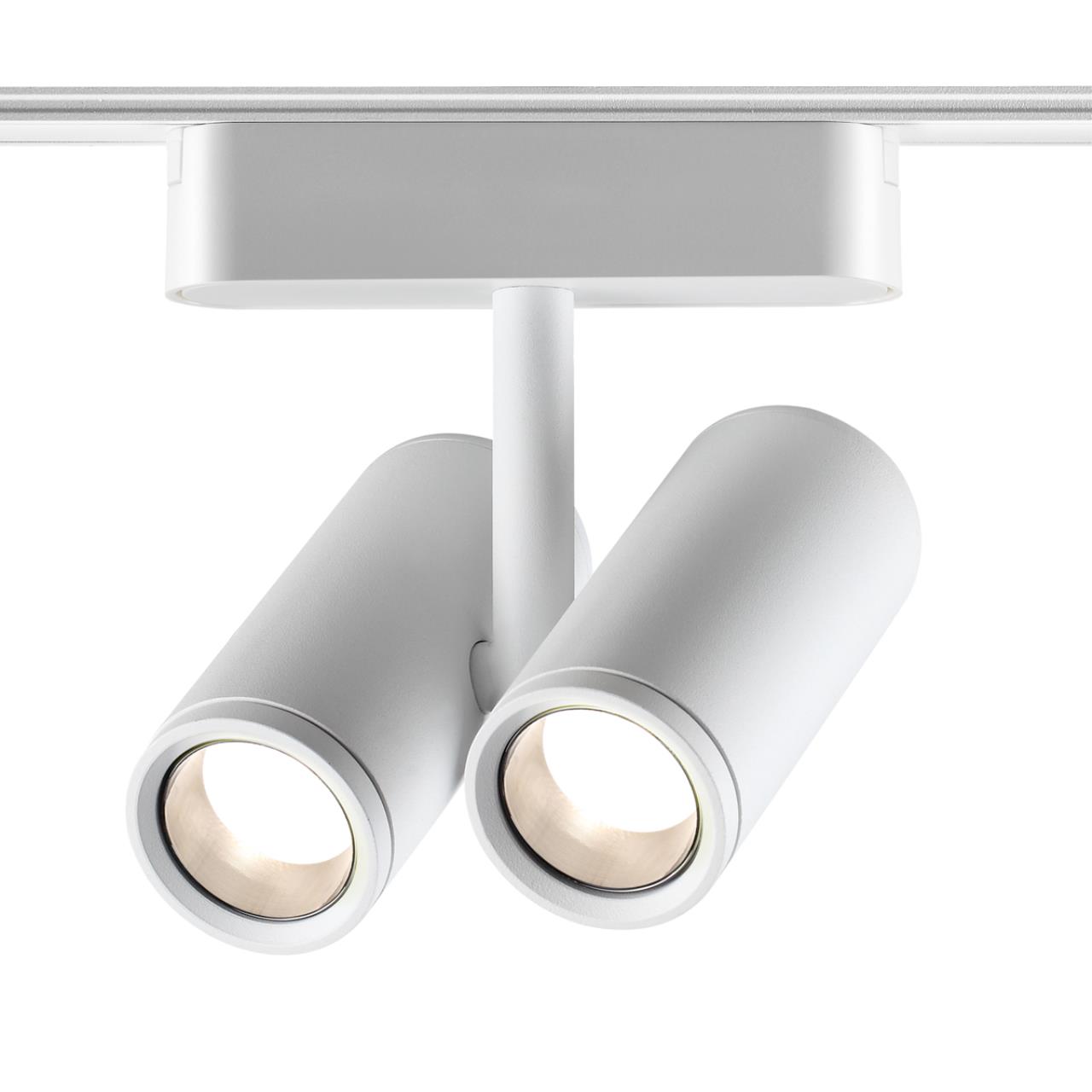 Трековый светильник 11,5*4,2*13,2 см, LED*1*2*8W, 4000 К, Novotech 359109 Smal Shino, белый