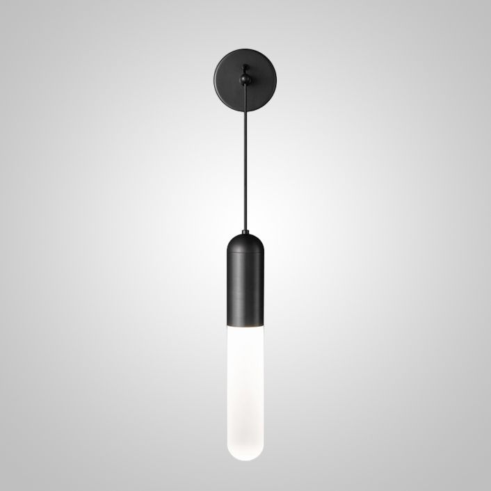Бра SIGLEIF WALL Black 4*4*37 см, 1*E27*60W, ImperiumLoft sigleif-wall01, Чёрный
