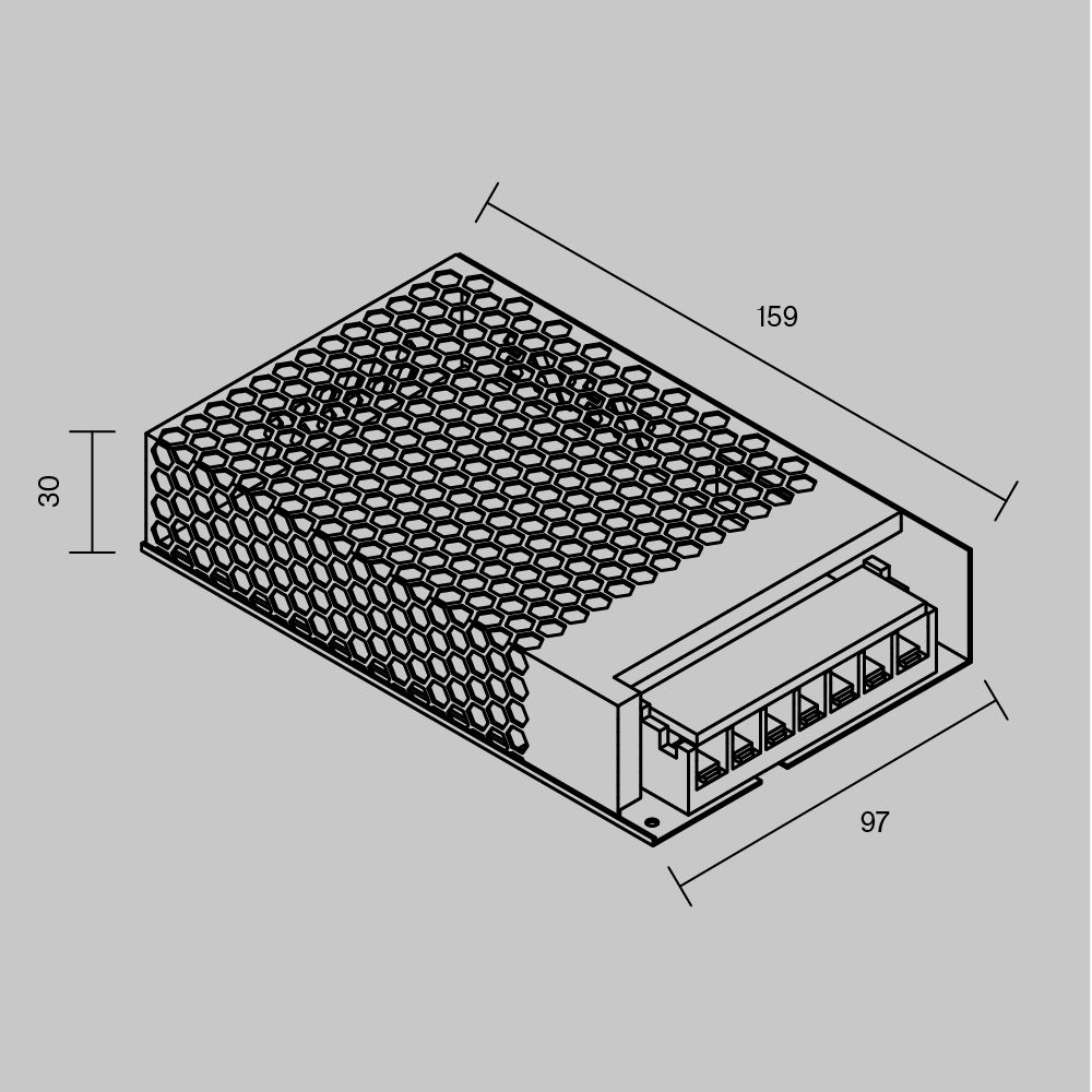 Блок питания PSL002 12V 200W IP 20 811010, 16*10*3 см, Maytoni Led Strip 811010, Серебро