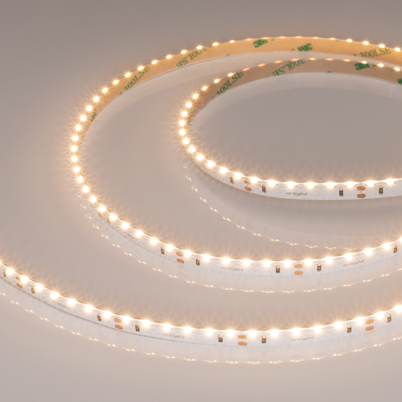 Лента RS-S120-8mm 24V Warm3000 (9.6 W/m, IP20, 3014, 5m) (Arlight, боковое свечение) 039429. Цена указана за 5 метров. Продается кратно 5 метрам.