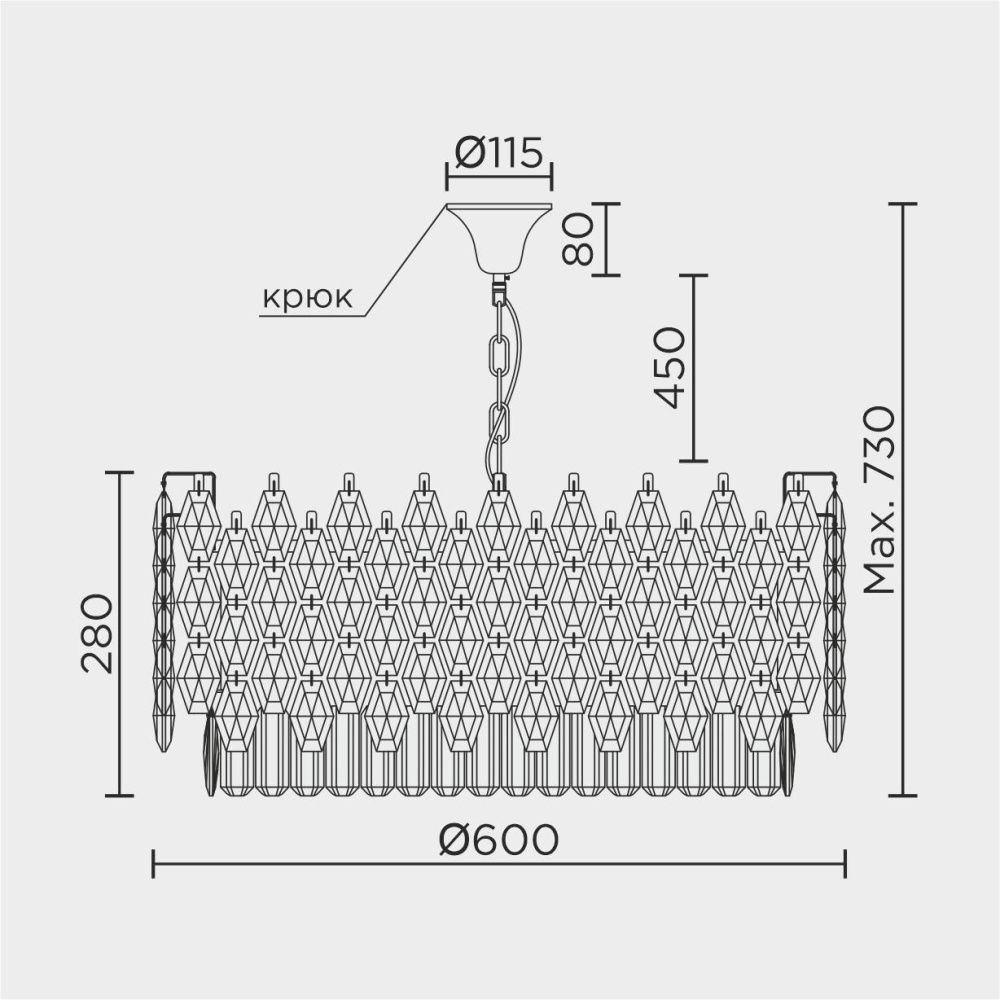 Подвесная люстра MODELUX ML.6938.600 GD