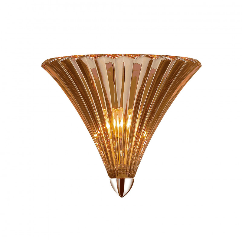 Бра Favourite Iris 1697-1W, D160*W250*H220, стекло цвета шампанского, хром