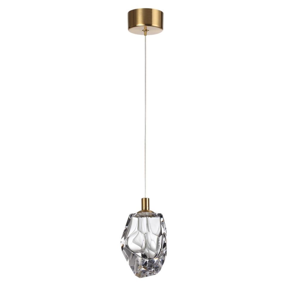 Подвесной светильник 9*14*250- см, 1*LED*4W, 3000K, Odeon Light Gemme 7114/4LC, прозрачный