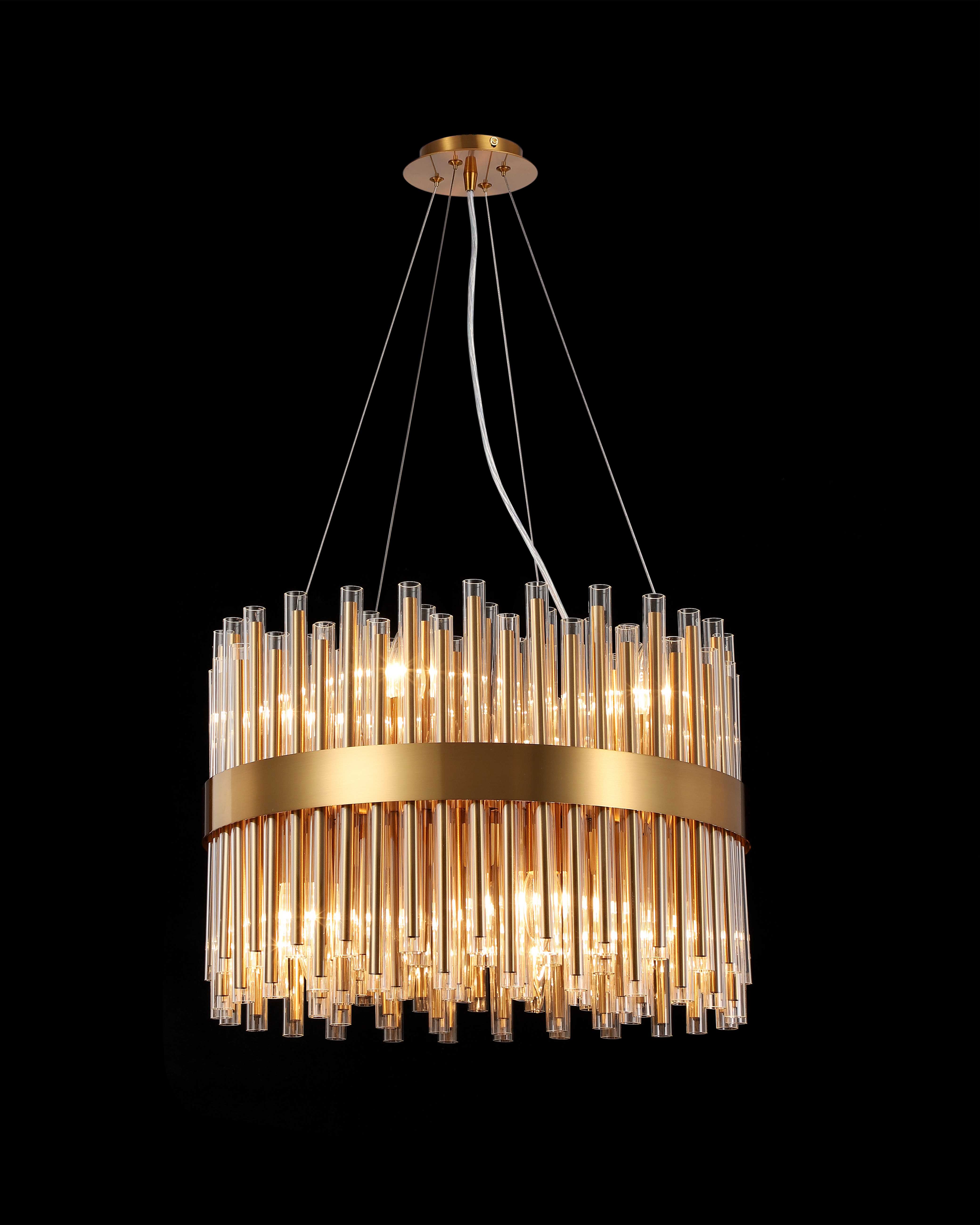 Люстра  500*350, 10*E14, 40W NewRgy Cristallo F13-ф500 GOLD BRONZE, Золото