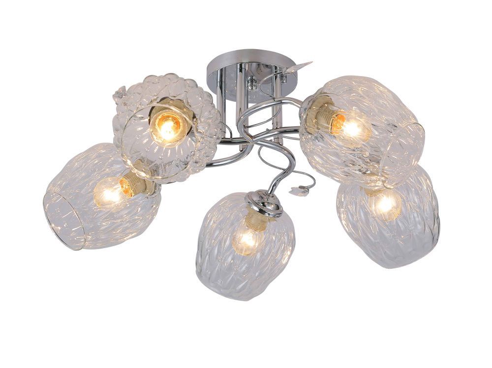 Люстра L530 x W530 x H230, мм, 5*40W (200W), CHROME (Хром) Rilon 06471/5 CHROME