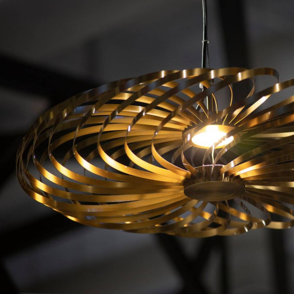 Подвесная люстра 56*38,5-280 см, 1*LED, 6W, 3000K, Favourite Spring 4680-1P, латунь