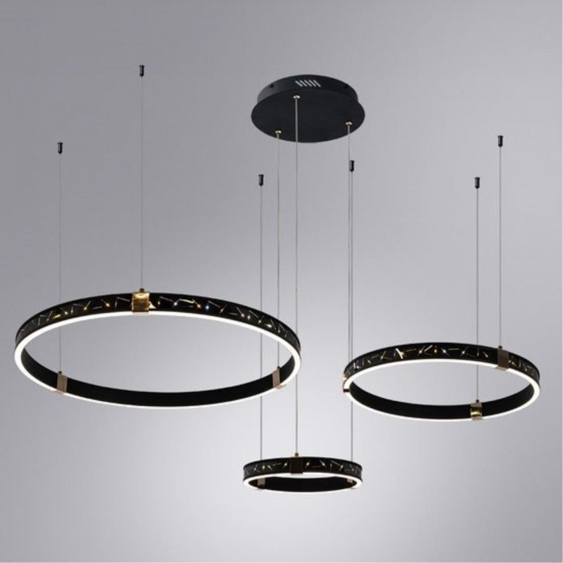Светильник 154 см, 203W, 3000-6000K, Arte Lamp SHINE A2222SP-3BK, черный