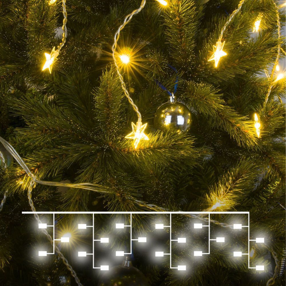 Гирлянда бахрома теплый белый 1,8*0,5м IP20 100-002 бахрома