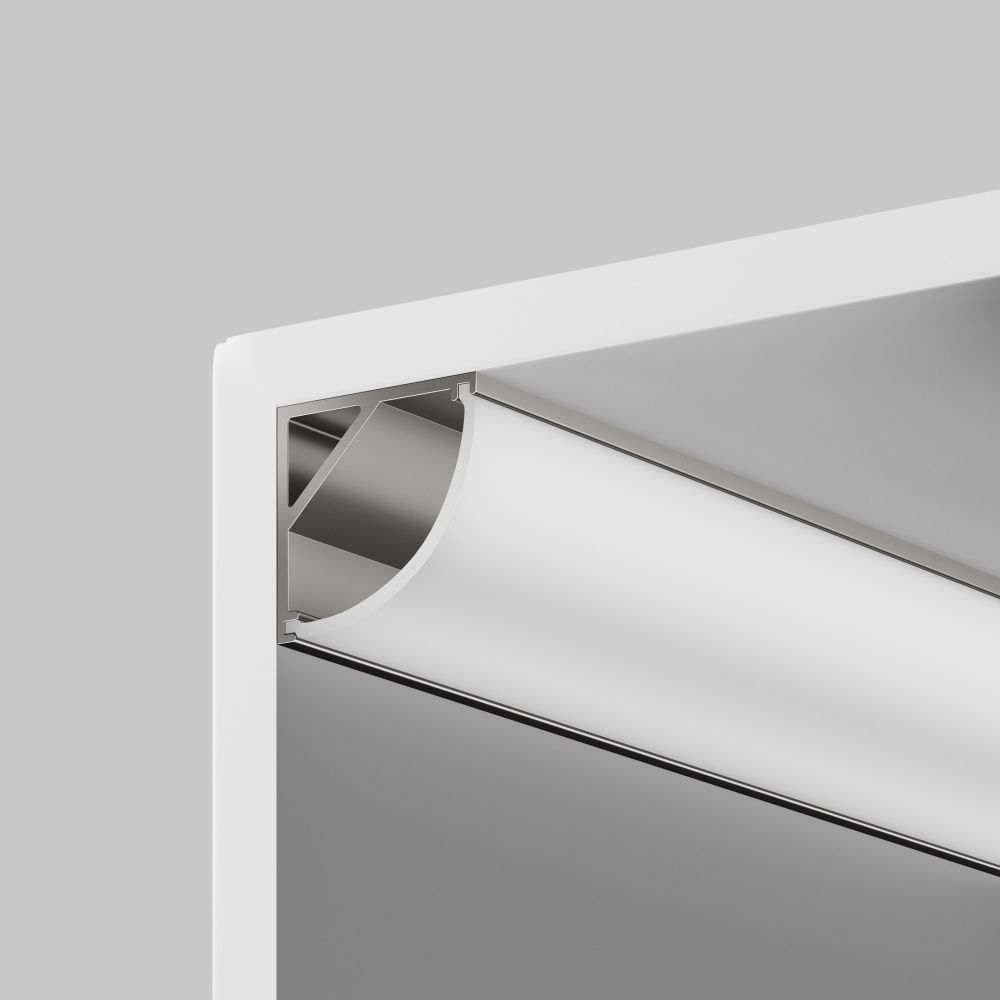 Рассеиватель для профиля 16×16 (Дуга, Белый, 2 м), ALM-1616R-O-DF-2M Maytoni Led Strip Накладной профиль Белый 201209, Прозрачный