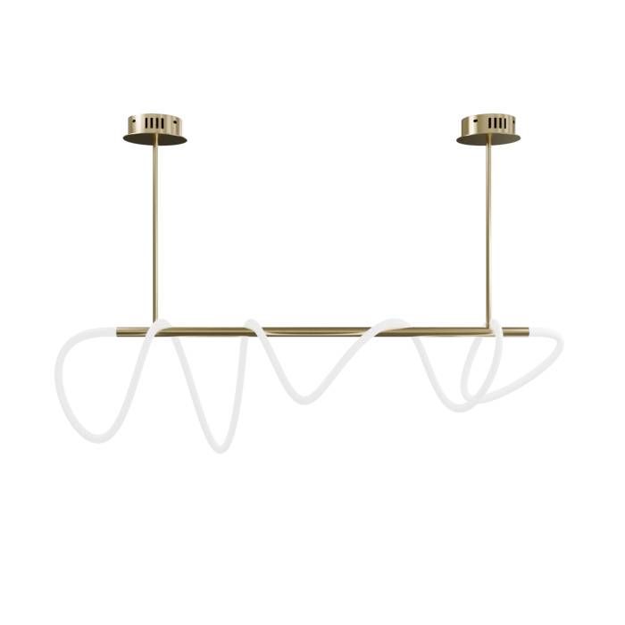 Подвесная люстра 80*50-85 см, 1*LED*38W, 3000-6000K, Lightera Nyasa LE117L-80GA WIFI, Латунь