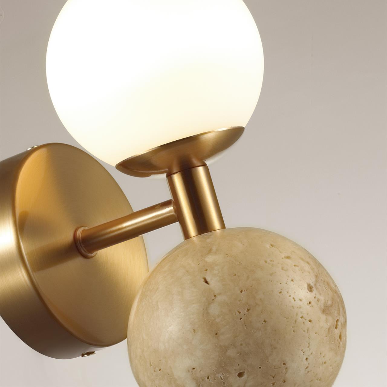 Бра 23 см, 6W, 3000K, Odeon Light Lolla 6625/6WL, латунь