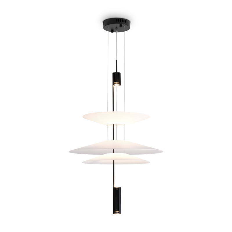 Подвесной светильник 50*50*435 см, LED, 12W, 3000К, Freya MONO FR6190PL-L7WB черный