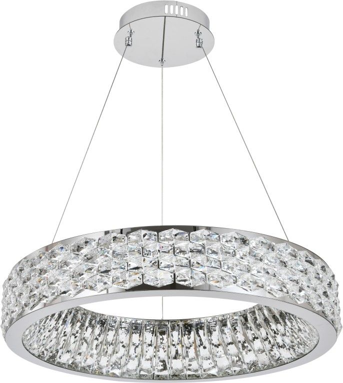 Люстра подвесная 60 см, 70W, 3000-6000K, Stilfort 4040/09/06P, хром