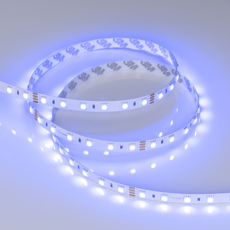 Лента RT-B60-10mm 24V RGB (14.4 W/m, IP20, 5060, 50m) (Arlight, Открытый) 024586(2). Цена указана за 50 метров. Продается кратно 50 метрам.