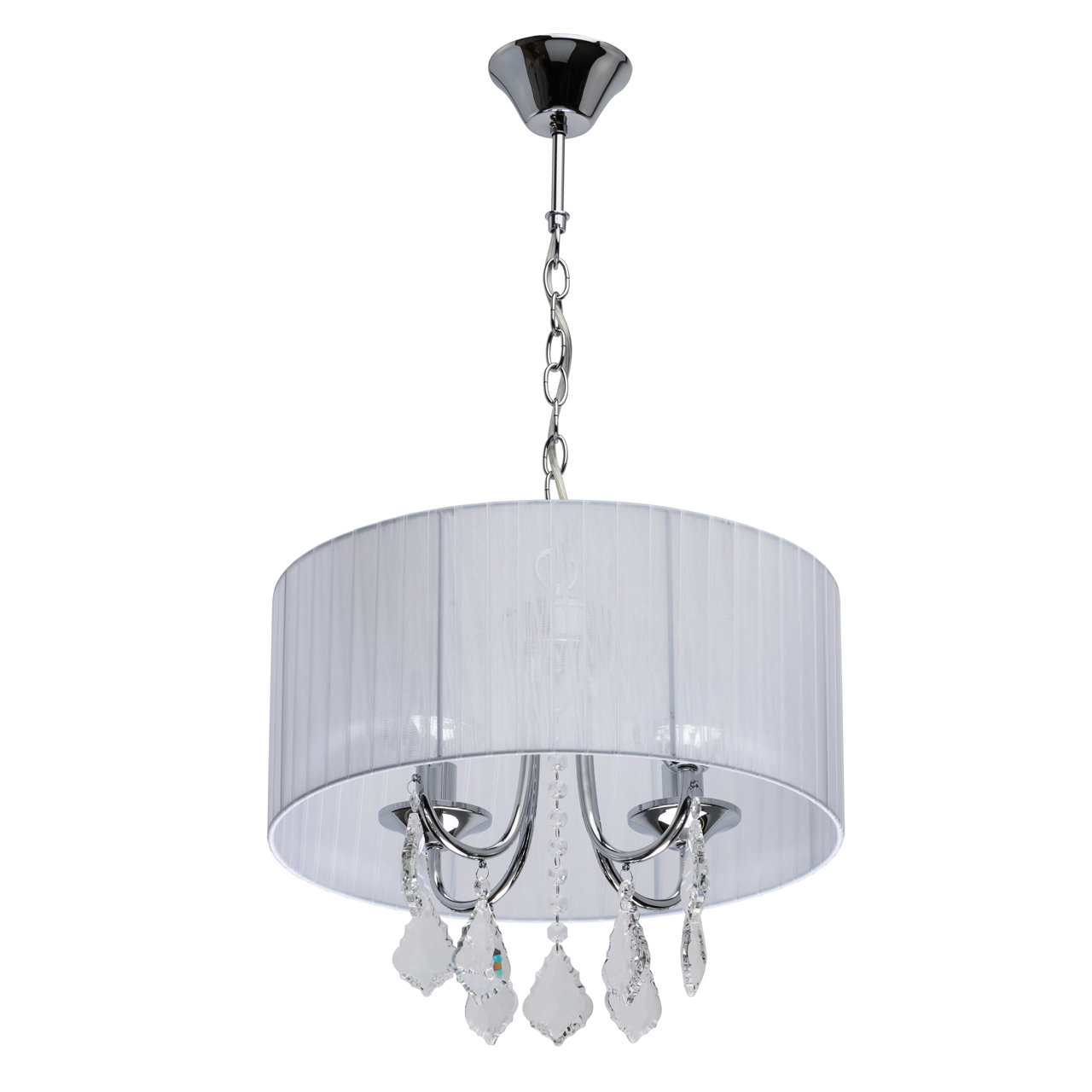 Люстра 40*74 см, 4*E14 хром/белый/прозрачный MW-Light Жаклин 465016104